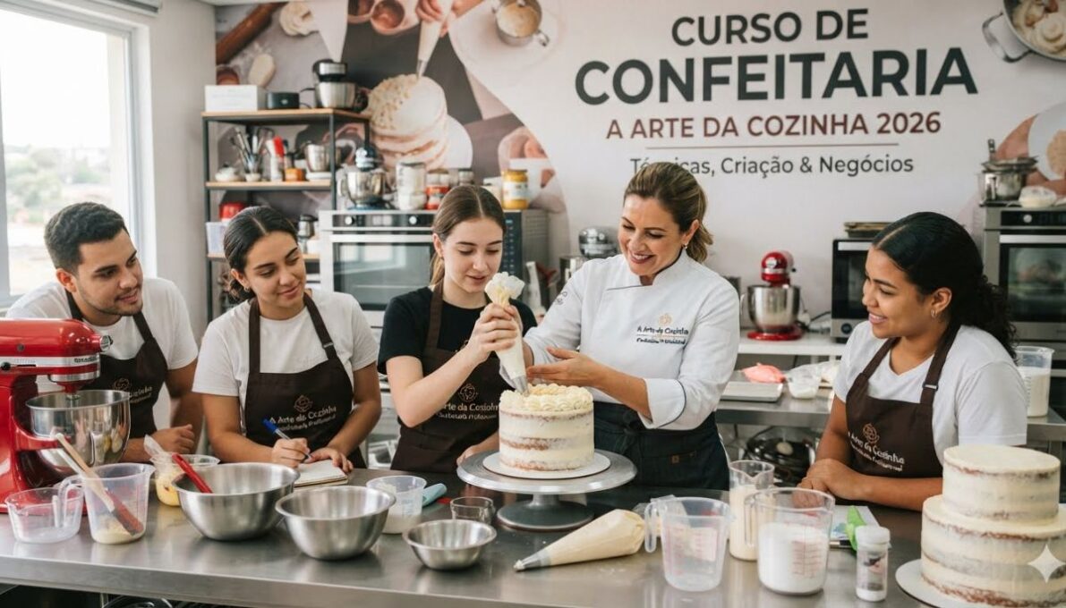 Curso de confeitaria, a Arte da Cozinha 2026 1 Curso de confeitaria