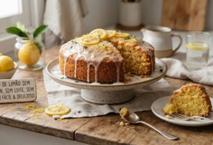 Bolo de limão sem gluten