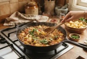 Carne moida com batata