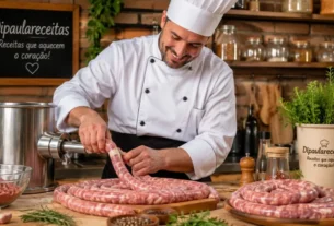 Linguiça de porco caseira