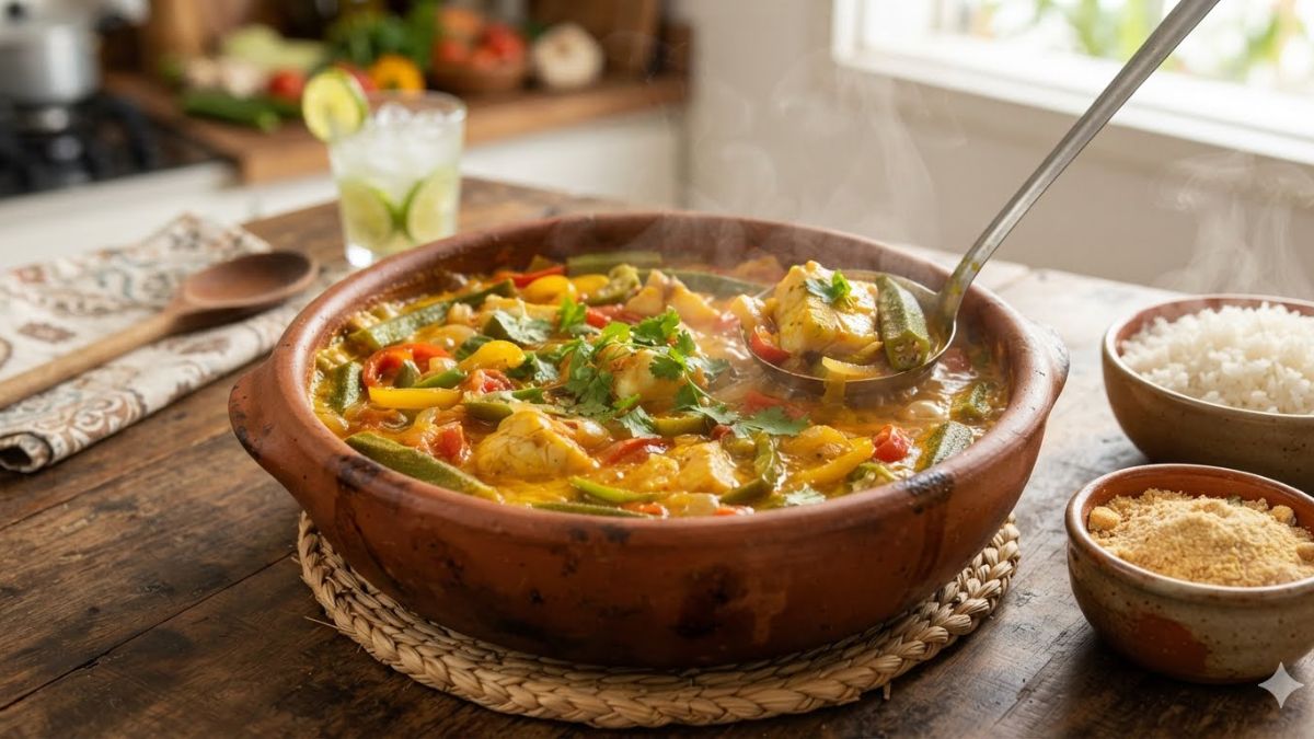 Moqueca de peixe com quiabo, fácil e deliciosa 1 Moqueca de peixe com quiabo