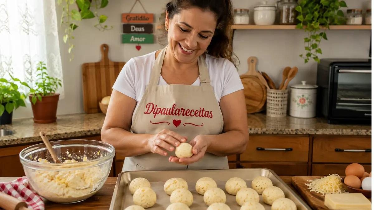 PÃO DE QUEIJO FÁCIL, CRESCE DEMAIS, UMA DELÍCIA 1 Pão de queijo fácil