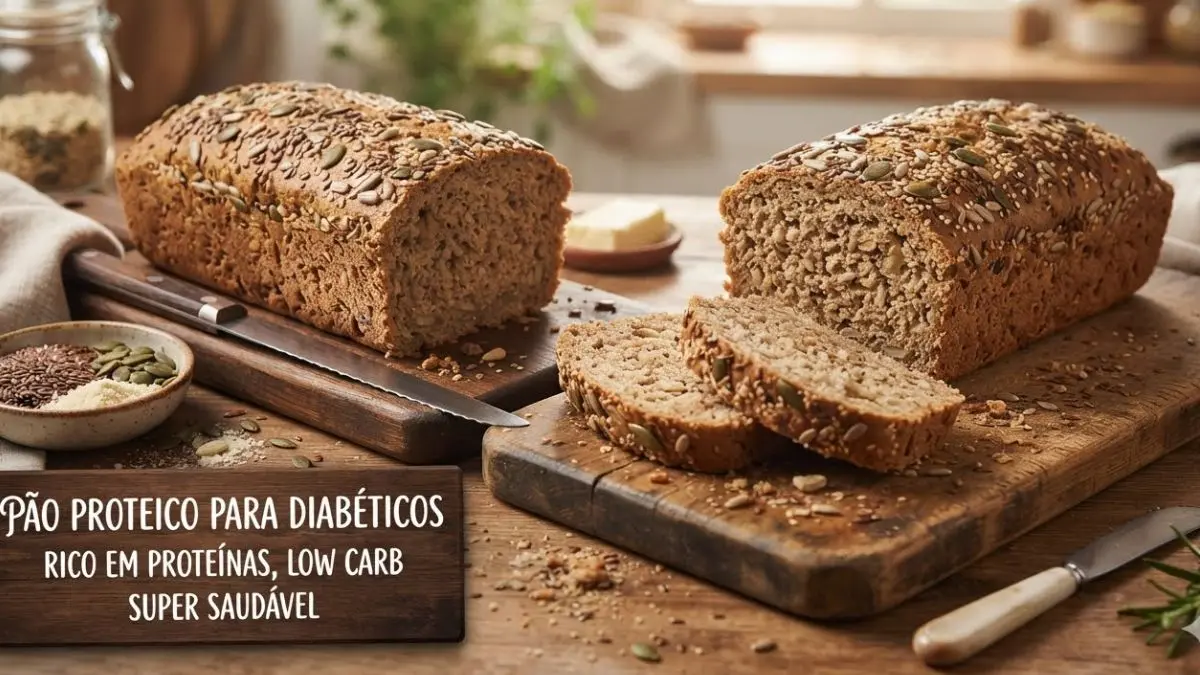 Pão proteico para diabéticos