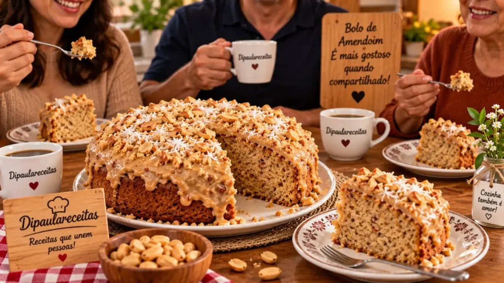 COMO FAZER BOLO DE AMENDOIM MUITO FÁCIL E RÁPIDO 4 Bolo de amendoim