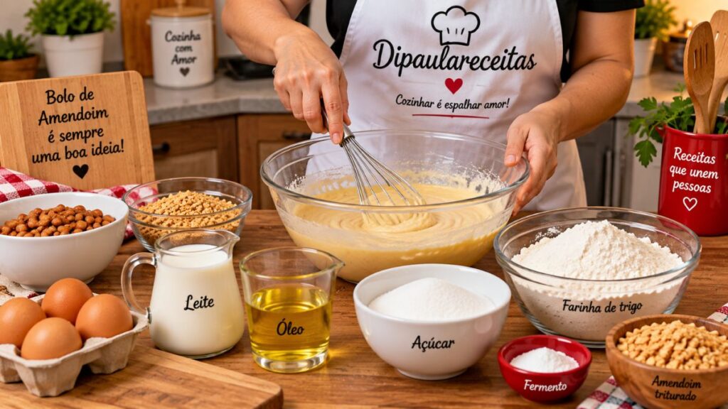 COMO FAZER BOLO DE AMENDOIM MUITO FÁCIL E RÁPIDO 2 Bolo de amendoim fácil e rápido