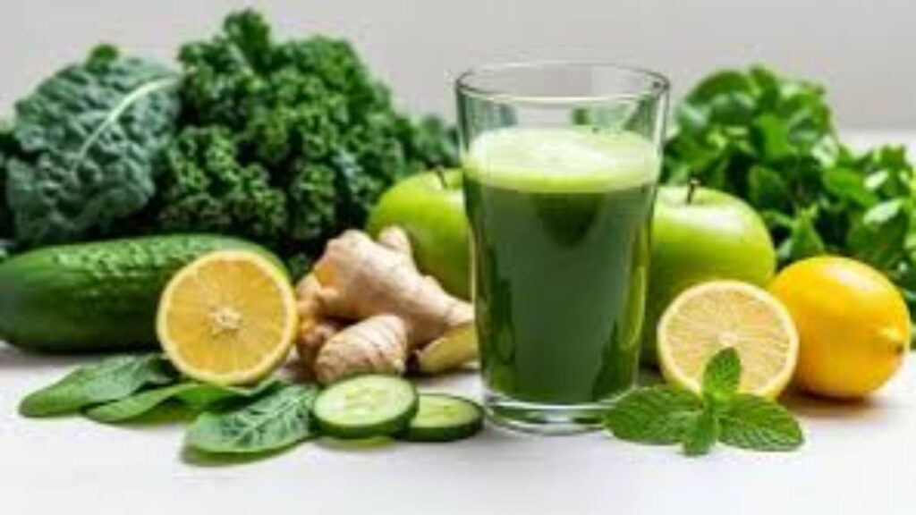 Como fazer Suco para Limpar o Fígado: Receita de Suco Detox Revitalizante 26 Ingredietes separa para o preparo do suco detox
