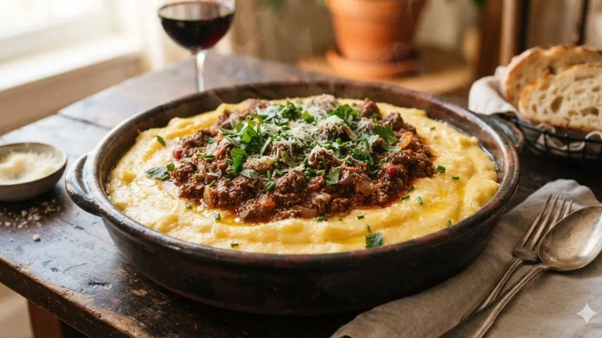 Polenta cremosa fácil e deliciosa para sarcopenia e força muscular 1 Polenta cremosa