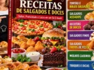 “E-book 650 Receitas de Salgados e Doces, como pizzas, hambúrgueres, tortas, salgados, doces e molhos caseiros.”